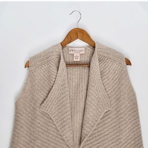 Philosophy cashmere sleeveless cardigan